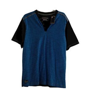 DISTORTION Shirt for Man Color blue with black, Size L